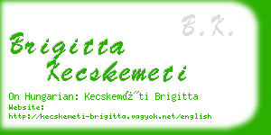 brigitta kecskemeti business card